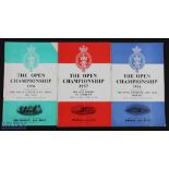 1956-1958 The Open Championship Golf Programmes, to include 1956 Royal Liverpool Hoylake, 1957 St