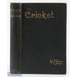 Cricket by W G Grace 1891 book - an interesting 489 page book with 44 illustrations and