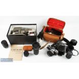 Camera & accessories, a collection of 3 boxes with noted camera of Voigtlander Vito II a Folding