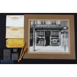 Birmingham Brown & Cook shop photograph which comes with official printing blocks, pencil, pen and