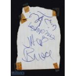 Entertainment - Cream - Autographs - album page in blue ink, featuring Jack Bruce, Eric Clapton