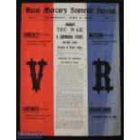 South African War 1900 Natal Mercury Souvenir: red, white and blue printed single sheet issued on