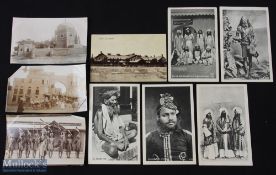 India Postcards and Photographs to include postcards of soldier’s club Quetta