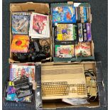 Commadore Amiga A500 Games Console and Quickshot controllers and a large collection of games with