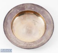 Hallmarked Silver Presentation Armada Dish with engraving