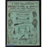 Sports Catalogue "Benetfink", Cheapside, London EC 1892 - a 4 page catalogue illustrating and