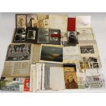 Assorted Ephemera - carton with a good selection of ephemera including a photo album c1940s,