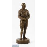 Adolf Hitler - a metal statue of Hitler on a plinth, approx. 290mm high. Hitler is depicted in