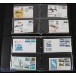 Postal History - RAF and Naval album containing approx. 76 first day covers to commemorate various