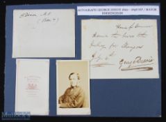 George Dixon 1820-1898 Lord Mayor of Birmingham autographed letter with envelope & original