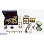 Selection of Costume and Other Jewellery including silver hallmarked pendant necklace