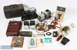 Vintage Cameras and Accessories, to include a Sony Trinicon in case, Kodak no 2-c Folding Camera,