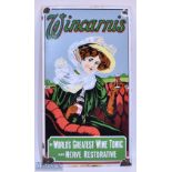 c1970 Wincarnis Wine Tonic Enamel Advertising sign- reproduced single sided in the 1970s - size #