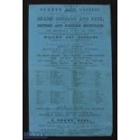 Poster Advertising Charity Concert at The "Royal Surrey Gardens" For Widows & Orphans Of The Society