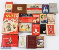 Collectable Card Games and Playing cards - a mixture of period sets to include a WWII era England