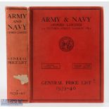 Large Annual "Army & Navy Stores" Catalogue that lists & illustrate almost everything 1939-40 book -
