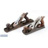 2x Stanley Bailey Plane Woodwork Tool No 41/2 + No.5 smoothing planes - both made in England F-G