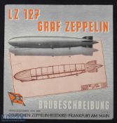 LZ 127 Graf Zeppelin 1937 publication - A detailed three fold publication with 12 photographs of the