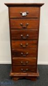 Vintage 7 Drawer Wellington / Specimen Style Chest of Drawers height 101cm