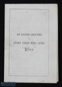 1875 1st Edition Lewis Carroll Alice in Wonderland - An Easter Greeting to every child who loves