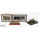Diecast Cast Toy Soldiers Diorama's - a collection of 4 metal models, to include a Boar war era 19