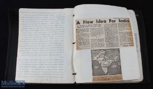 India - album containing a wealth of press cuttings from 1939-1951 dealing with the political