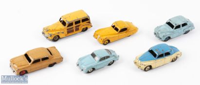 Dinky Meccano Diecast Toy Cars, a play worn collection to include 344 Plymouth Woody Station,