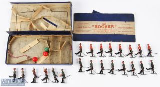 c1914 WW1 Era Scarce Metal Football Automatic Socker Soccer Parlour Football Game, made by
