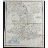 Wyld's Map of England & Wales (Scotland in Insert) Published 1838 - It's entitled; "A map of
