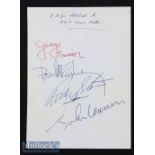 The Beatles - Autograph notepaper features signatures of George Harrison, Ringo Star, John Lennon