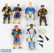 Galaxy Rangers Figures c1986 x2 with weapon, and a selection of Space Western Hero figures (6)