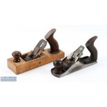 2x Scarce Stanley GAGE No. G4 + No. G35 self-setting smoothing plane vintage tools from USA, the No.