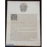 Austria War of The Austrian Succession. Poster Of Proclamation by Empress Maria-Theresa. Dated