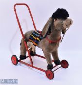 Merrythought Push Along Horse/ Sit On/ Walker on Wheels - has 2 replacement rear wheels (F)