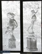 Glass negative plates from the Bromsgrove Guild (57) relating to garden statuary, water features,