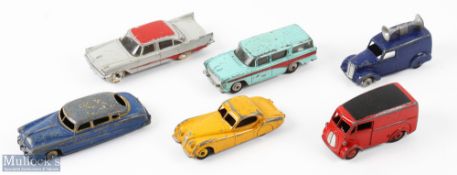 Dinky Meccano Diecast Toy Cars, to include 192 DeSoto Fireflite, 171 Hudson Sedan - missing tyres,