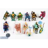 Action Toy Figures Teenage Mutant Hero Turtles c1980 and Advanced Dungeon & Dragon figures - with