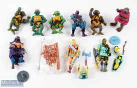 Action Toy Figures Teenage Mutant Hero Turtles c1980 and Advanced Dungeon & Dragon figures - with