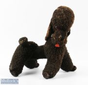1950s Merrythought Toy Pet Poodle Dog with Musical wind-up tail, in working condition, with signs of