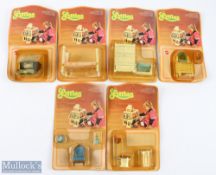 c1980 The Littles Mattel Carded Metal Dolls House Furniture, accessories (6)