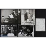 c1943 Sir John Barbirolli and Evelyn Barbirolli Signed Photographs Letter - British Oboist and