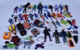 c1980 Action Figure and mixed toys, with noted items of Tonks Super Naturals, a Magical car, DC 1989