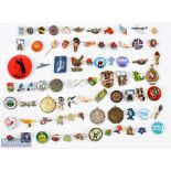 A Collection of Assorted badges - with examples of USSR Sporting, cricket badges charity badges, Mod