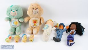 c1982 Vintage Glow Worm Hasbro Playskool figures Care Bear soft toys, Postman Pat Bendy figure
