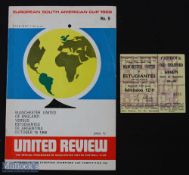 1968 World Club Championship Manchester United v Estudiantes match programme 16 October 1968 (has