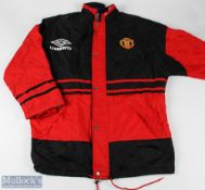 Manchester United Jacket Umbro/Sharp sponsors and emblem stitching size XL in red and black