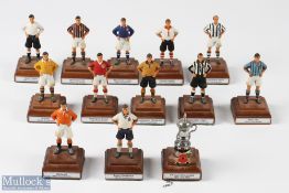 12 Metal Football Figures FA Cup winners Figures 1946-59 #10cm tall, cold painted on a wooden plinth