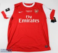 2010-2011 Arsenal Football Shirt Carling Cup Final 2011 Wembley, Nike size XL, short sleeve with