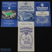 Selection of Manchester United 1954/55 away programmes to include Chelsea (championship season -