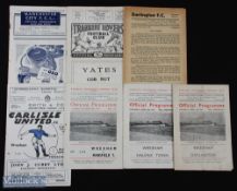 Selection of programmes 1955/56 Wrexham v Darlington, Wrexham v Halifax Town, 1956/57 Wrexham v
